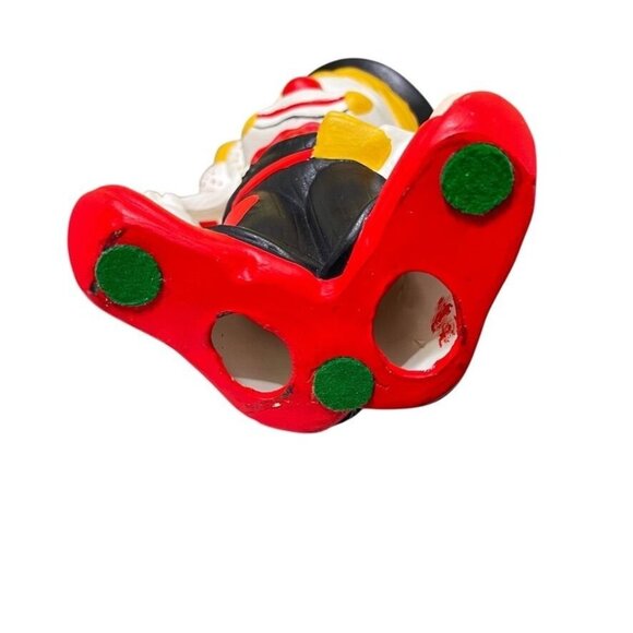 Clown Figurine Hobo Boy Balloon Vendor Hand-Painted Red Black Atlantic Mold Vtg - Picture 10 of 10